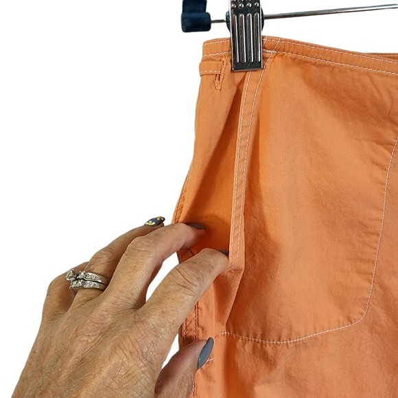 A&F ABERCROMBIE & FITCH Women's Sz 4 Orange/Peach Drawstring Cargo Capri Pants - Picture 8 of 12